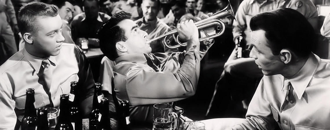 Frank Sinatra, Montgomery Clift, Don Dubbins | "From Here to Eternity" (1953) *