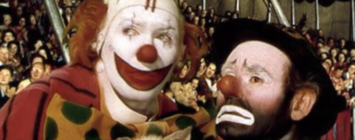 James Stewart, Emmet Kelly | "The Greatest Show on Earth" (1952)