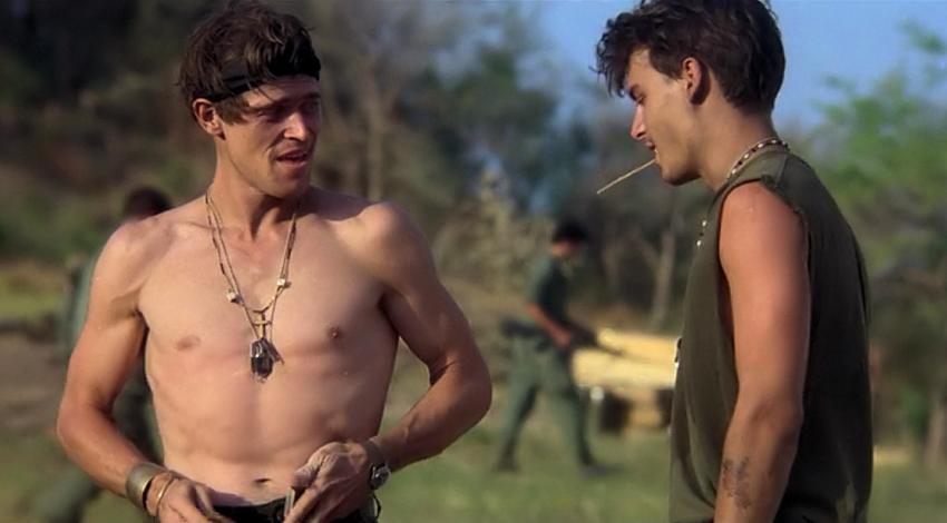 Willem Dafoe, Johnny Depp | "Platoon" (1986)